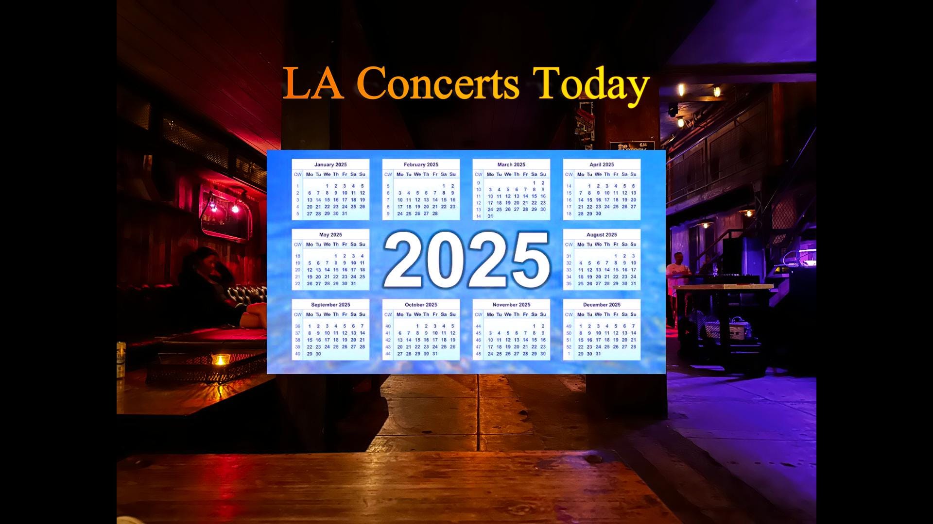 Live music events in Los Angeles on December 16, 2024.