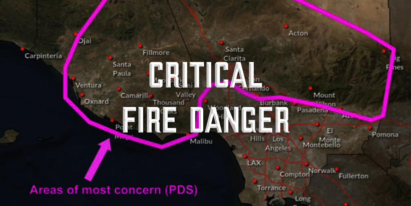 Santa Ana Winds and Red Flag Warning update for Southern California (1/20/25)