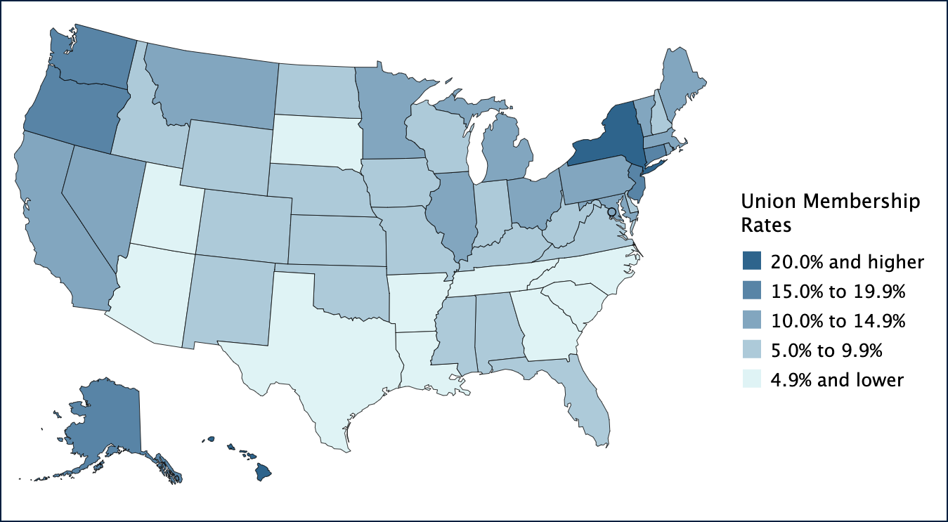 California union membership hits record low in 2024, but still above national average