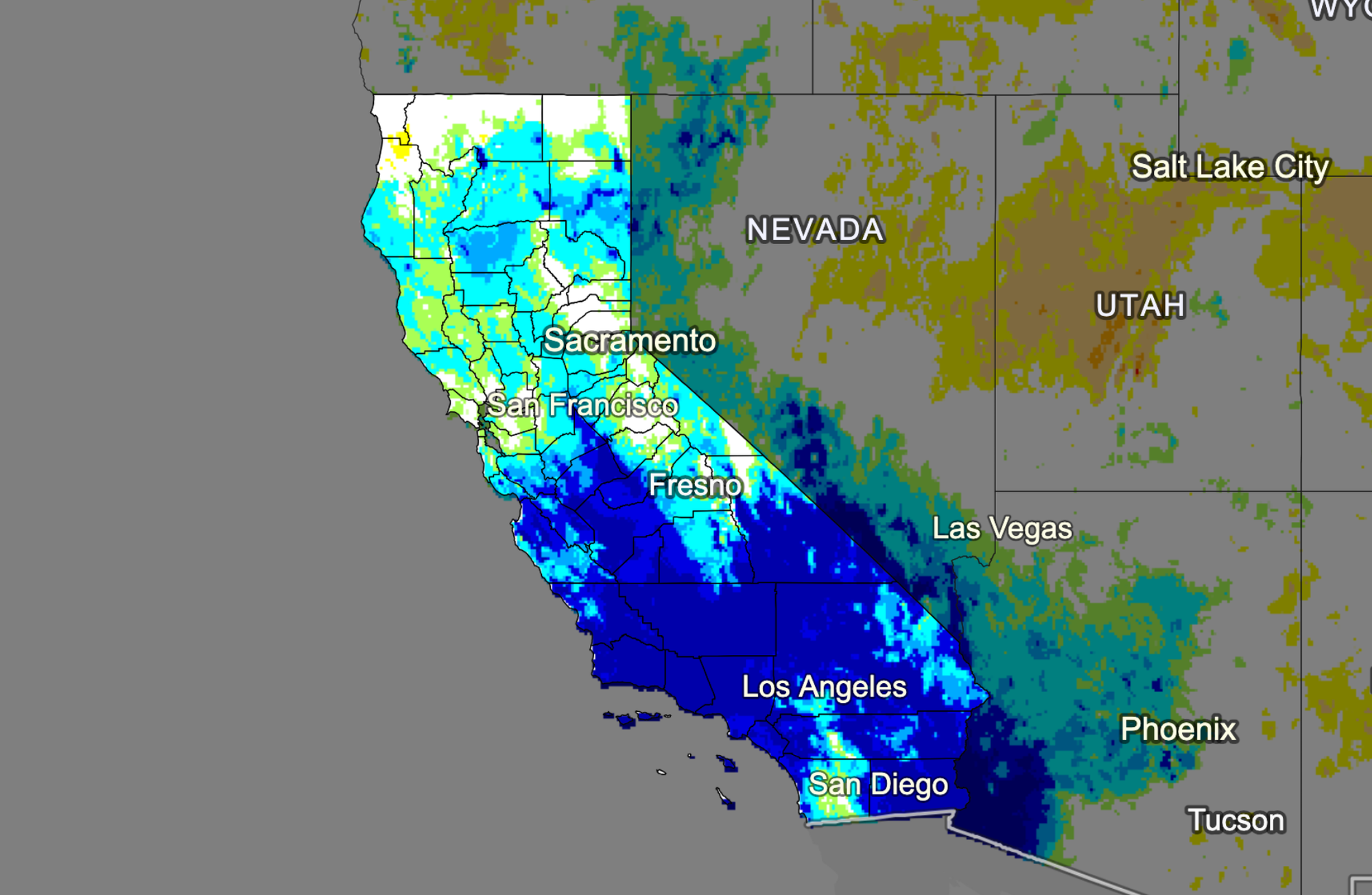 Only 579,100 Californians live in drought conditions after historic November rains, down 96% from 13.3 million in just two weeks