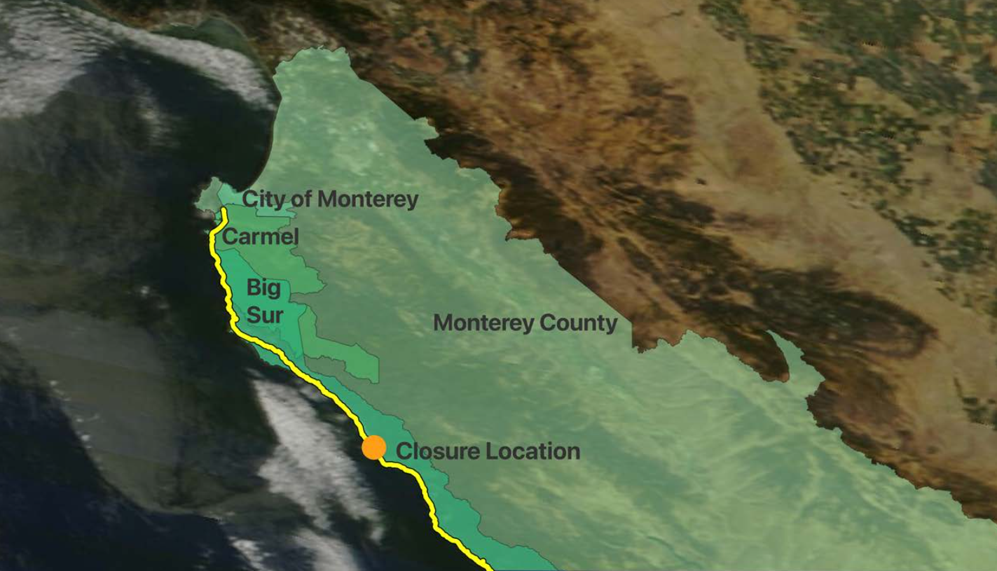 Highway 1 Road Closure.