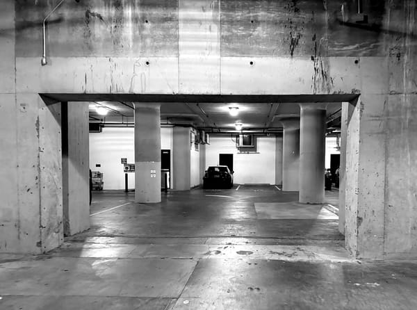 A hospital parking lot sits largely empty amidst the ongoing federal government shutdown.