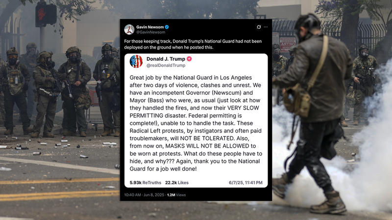 National Guard Deployment in Los Angeles During Paramount Protests.